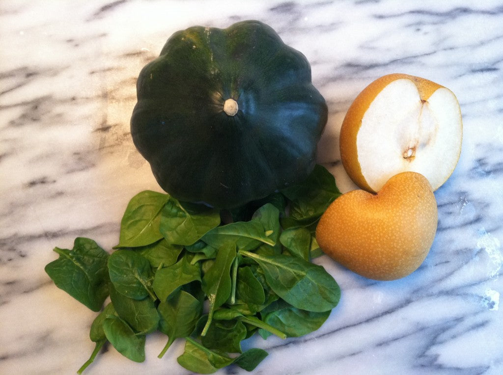 Squooshi Recipes | Acorn Squash, Pear, Spinach