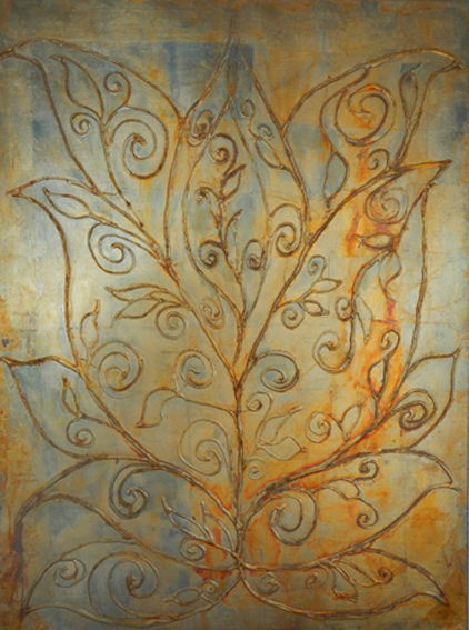 Lotus Gold Leaf Canvas