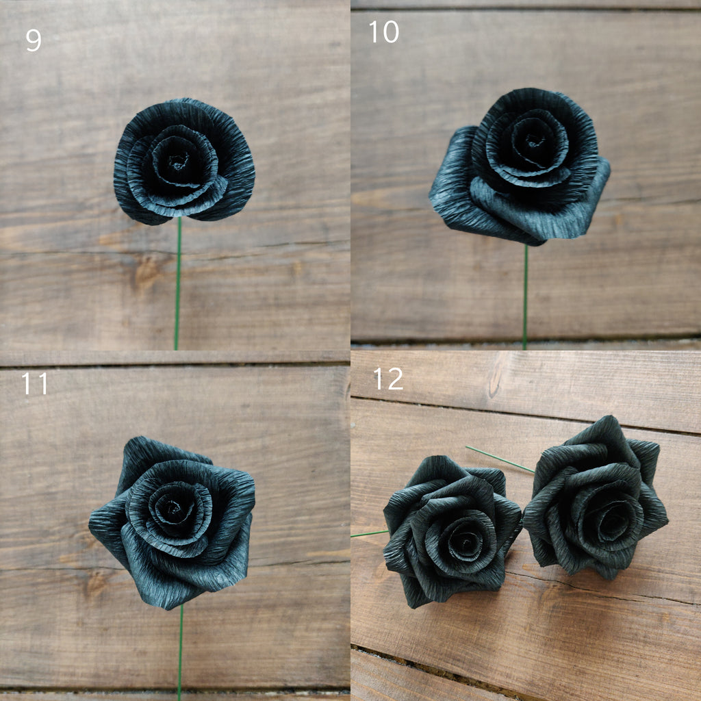 crepe paper rose cupping