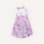 Cute little girls colour top in pink, purple and white floral pattern