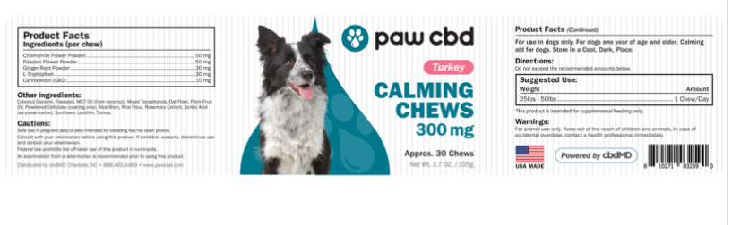 cbdMD Paw CBD 300mg Dog Chew - Turkey Flavored – Simply Rikki