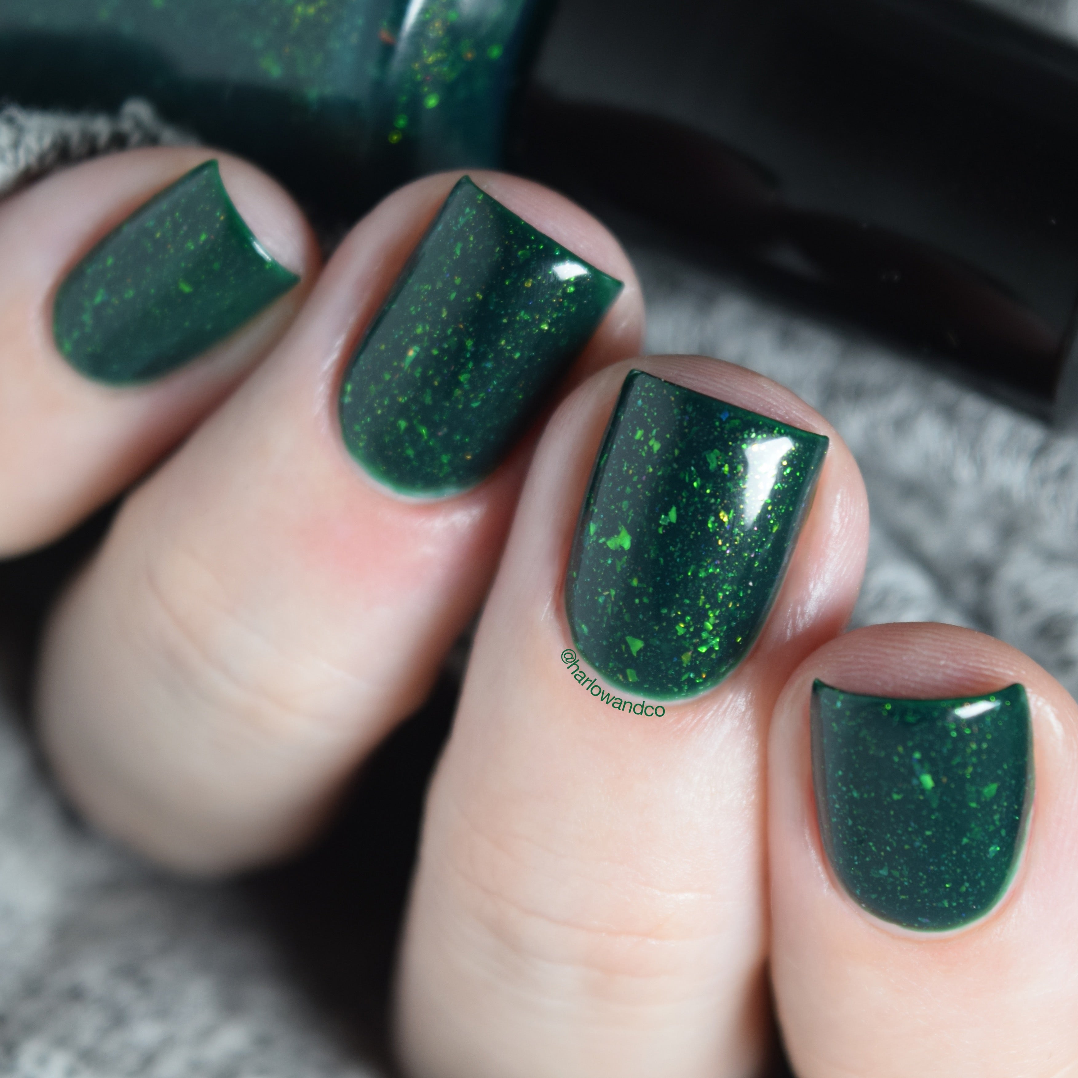 Girly Bits All I Want Fir Christmas Is You green nail polish December 2018 CotM Series