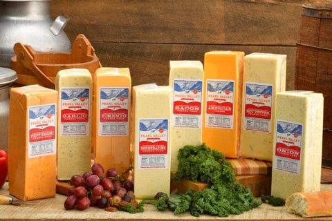 Flavored Cheeses with peppers, meats, or herbs