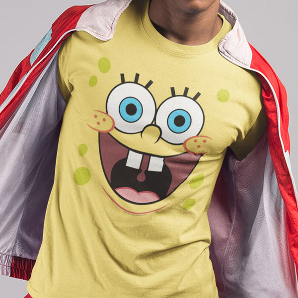 Onaangenaam Dhr Kampioenschap SpongeBob SquarePants Yellow Big Face Short Sleeve Shirt | SpongeBob –  SpongeBob SquarePants Shop