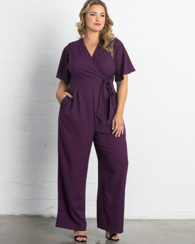 Charisma Plus Size Crepe Jumpsuit | MAJESTIC PURPLE