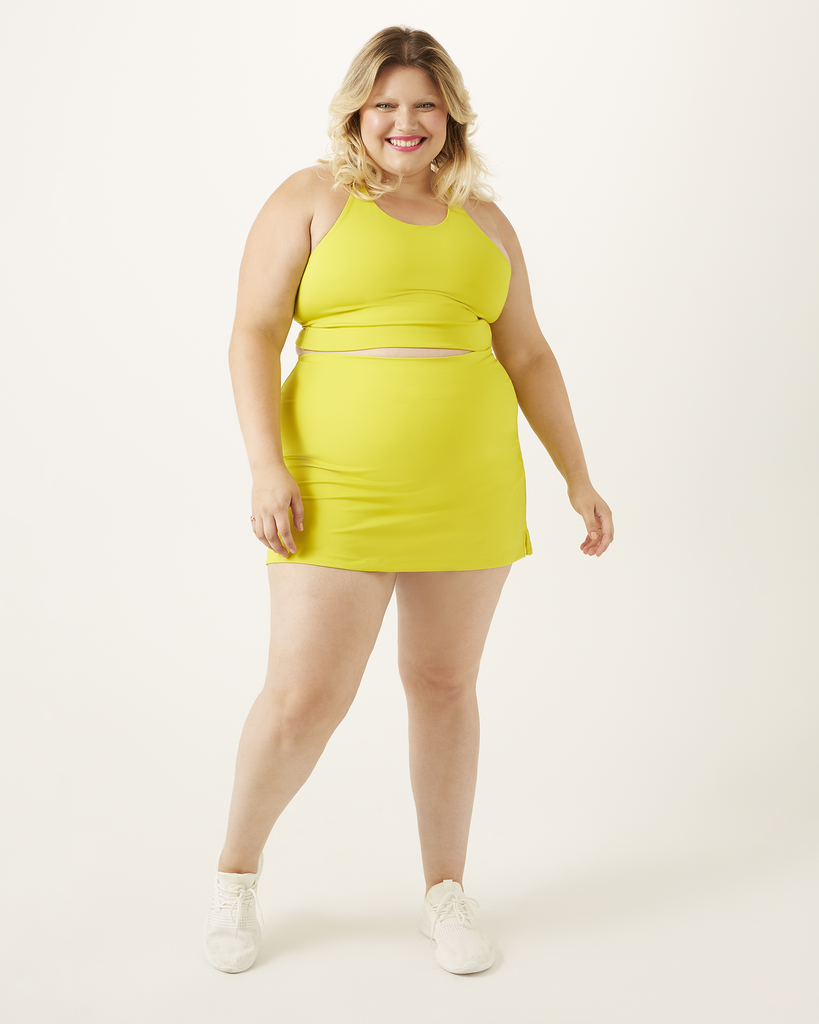 Christina Plus Size High Rise Skort Yellow 