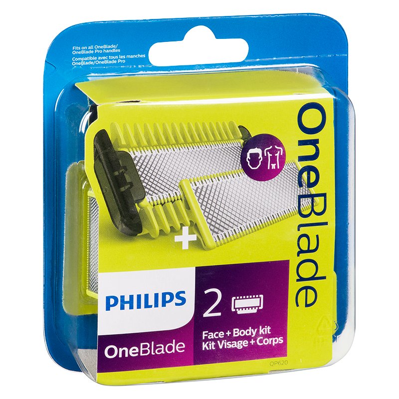 nul dief Vol Philips OneBlade spare blades for face and body, 2 pcs – My Dr. XM