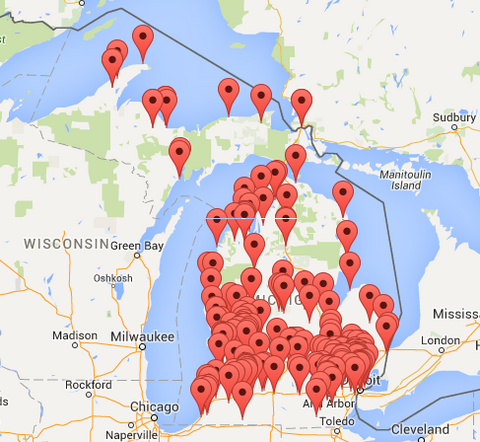 Michigan Breweries Map