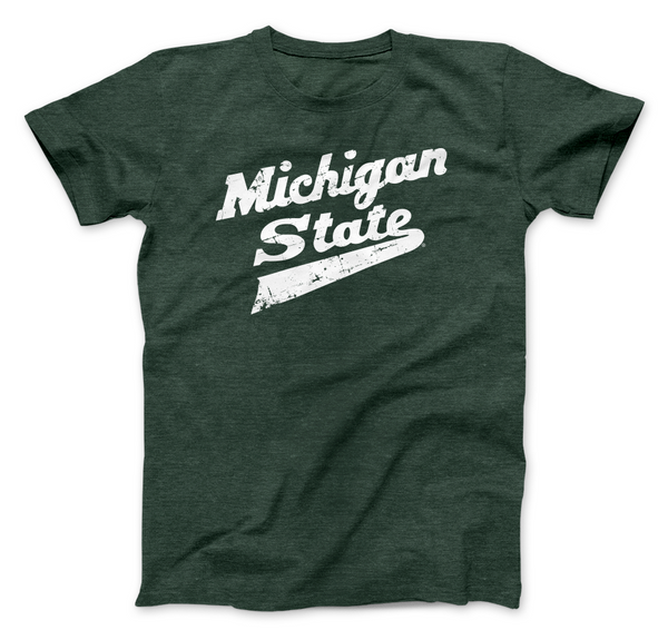 Nudge Printing Michigan State Spartans Hockey Logo Shirt Green