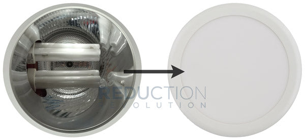 200mm Cut Out LED Downlight Old and New