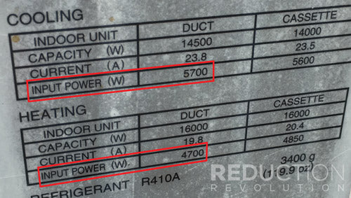 AC compliance plate input power rating