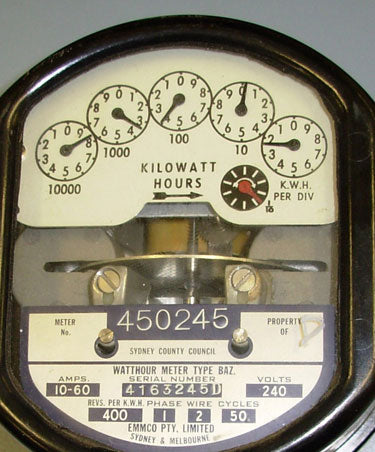 Old mechanical electricity meter