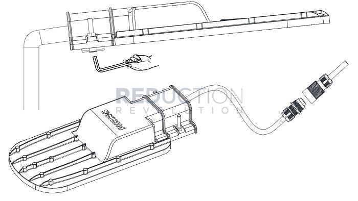 BRP210 pole mount and connection detail