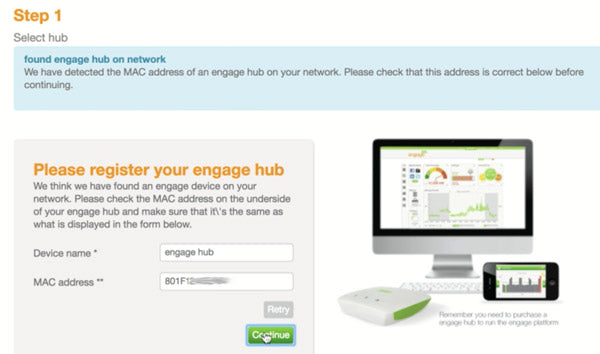 Efergy Engage Online Setup