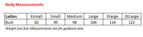 See You Monday Size Chart