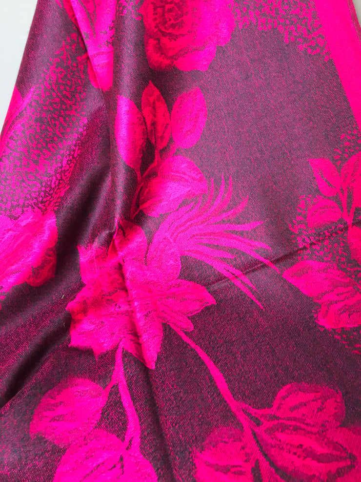 Rose Fuchsia Pashmina Headwrap