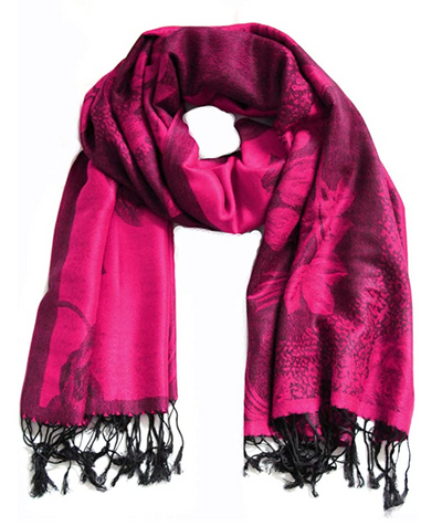 Rose Fuchsia Pashmina Headwrap