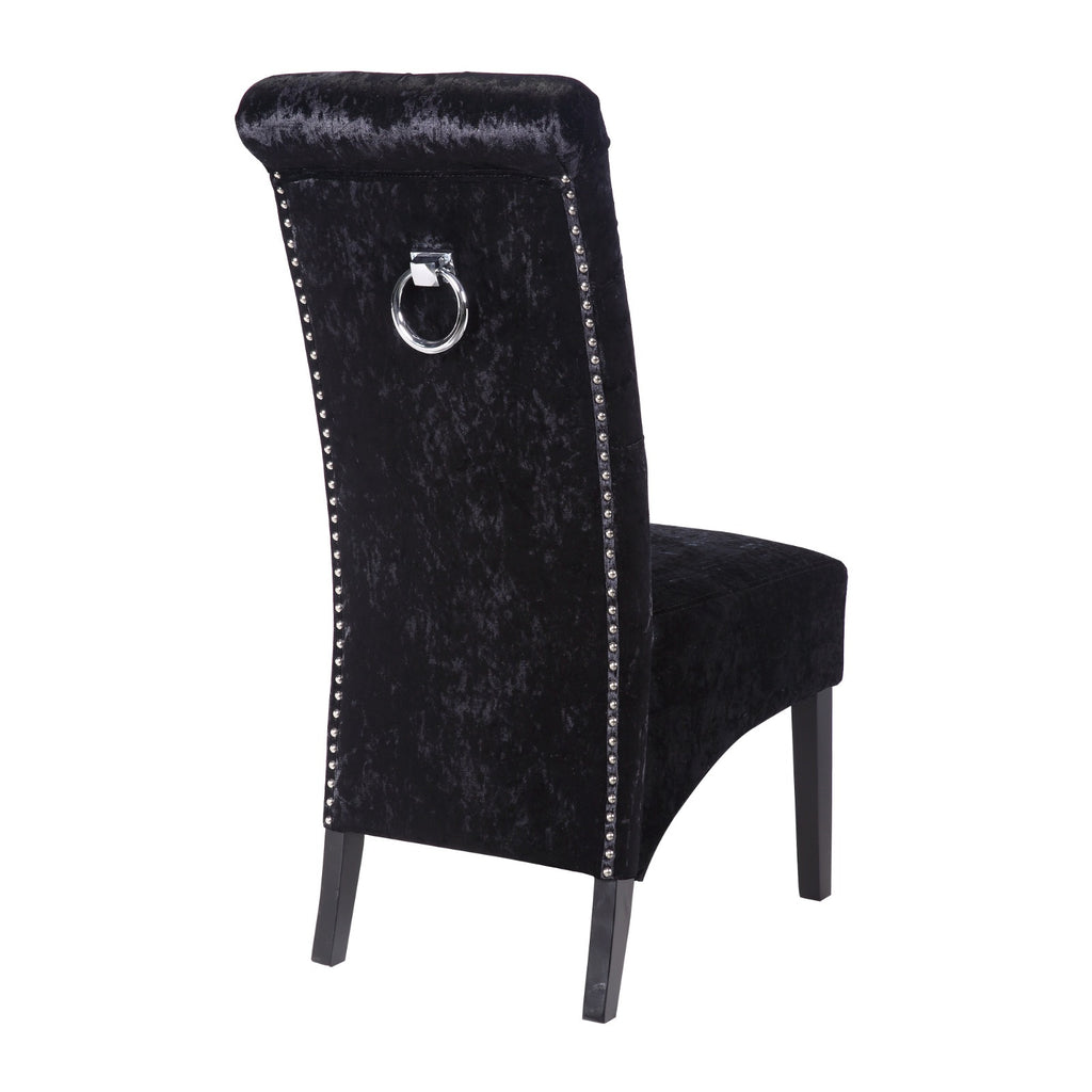 black velvet high back dining chairs