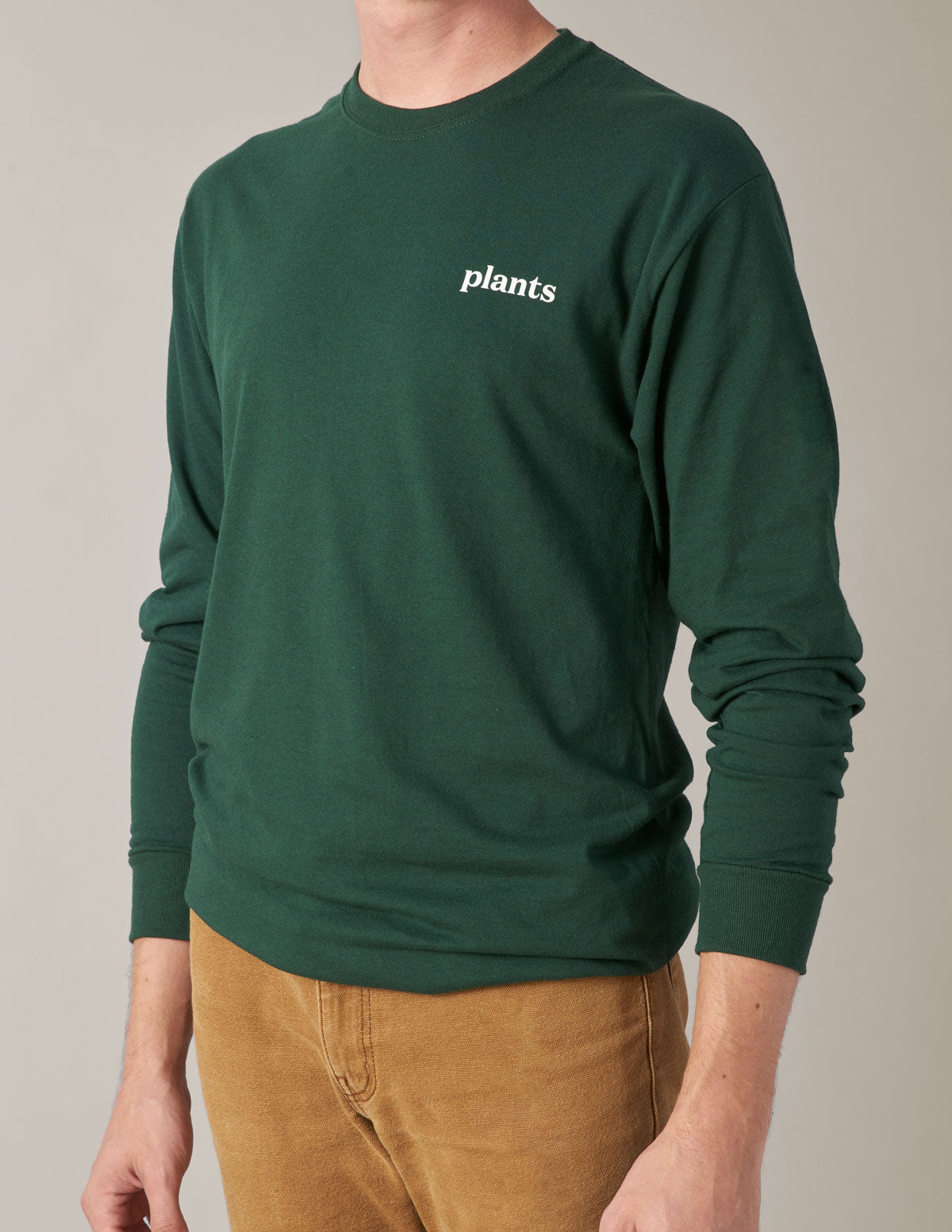 green and white long sleeve t shirt