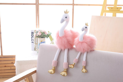 Lovely Flamingo/Swan Plush Toy for Home Decoration