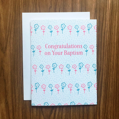 Happy Cactus Designs Baptism Card