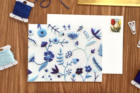 Happy Cactus Designs Hand Embroidery Note Cards