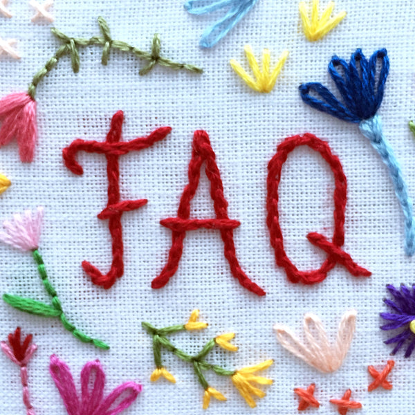 Embroidery FAQ - Happy Cactus Designs