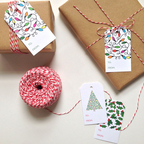 Christmas Gift Tags by Happy Cactus Designs