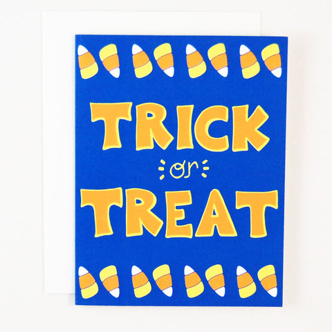 Trick or Treat Halloween Card by Happy Cactus Designs