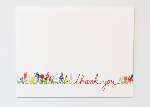 Happy Cactus Designs Hand Painted Wildflower Boxed Thank You Notes