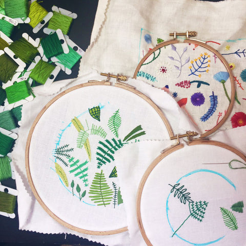 Happy Cactus Designs Hand Embroidered Artwork