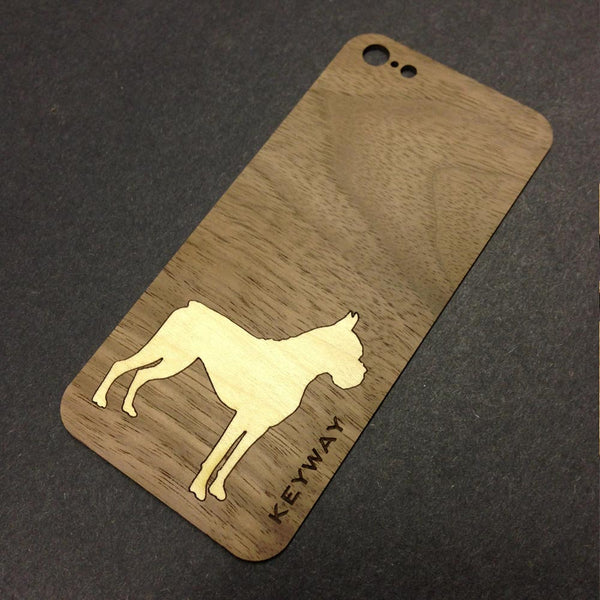 wood iPhone adhesive back