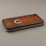 Walnut BackBoard iPhone Skin with Padauk and Maple inlaid logo from TheChive