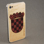 Maple BackBoard iPhone replacement back with inlaid Purpleheart Croatian Crest