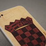 Maple BackBoard iPhone replacement back with inlaid Purpleheart Croatian Crest