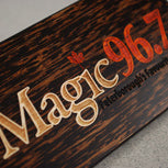 BlackPalm BackBoard iPhone replacement back with MAGIC 96.7 inlay using Maple and Padauk