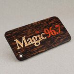 BlackPalm BackBoard iPhone replacement back with MAGIC 96.7 inlay using Maple and Padauk