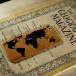 Maple BackBoard iPhone skin with an Ebony World Map inlay