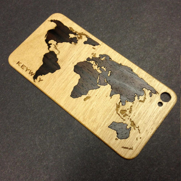 wood iPhone adhesive back