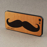 Cherry BackBoard iPhone Skin with Wenge inlaid Moustache