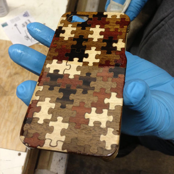 wood iPhone 5 Case, Shot taken during oiling on the line