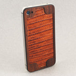 Bolivian Rosewood BackBoard iPhone replacement back with Genuine leather inlay, made for Luigi Sardo Footwear