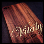 Bolivian Rosewood BackBoard iPhone replacement back with custom Maple inlay made for Vitaly Design