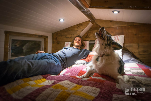 Guillaume & Our Dog Relaxing in THGJ's Almost Finished Loft