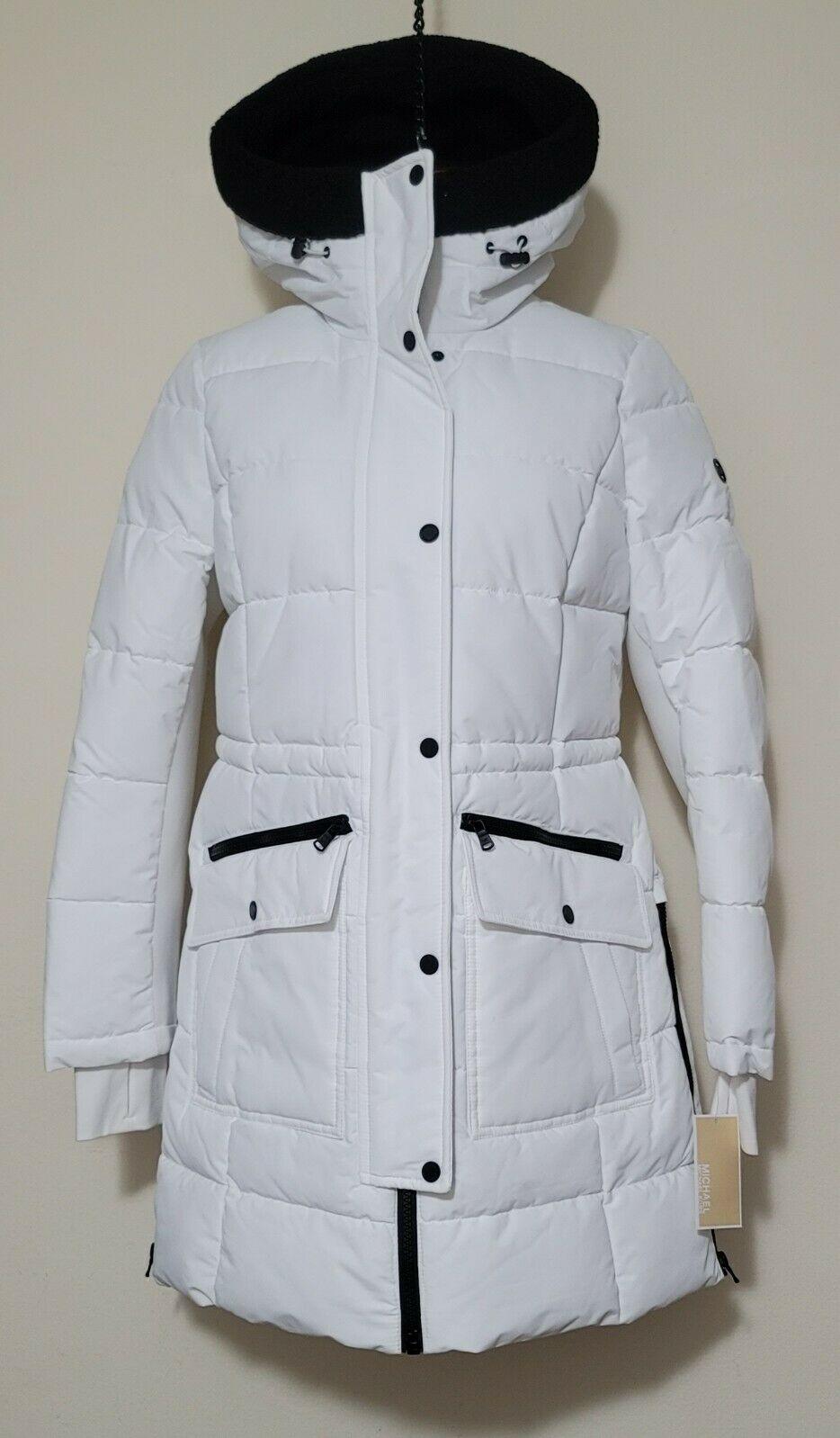 michael kors white winter jacket