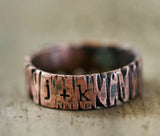 S0186 Copper Treebark Ring