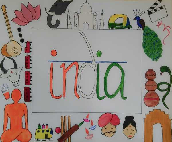 incredible india drawings