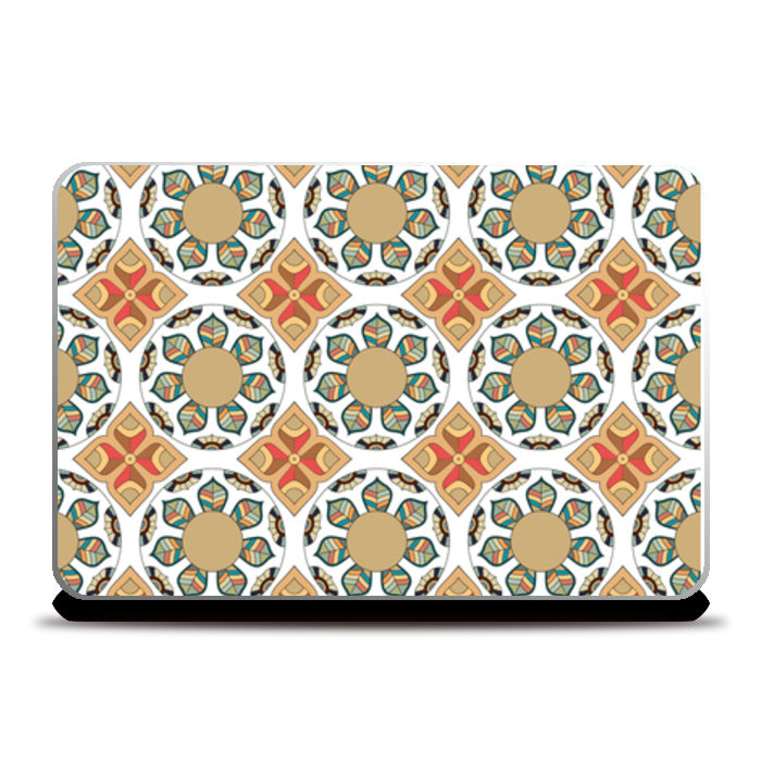 Brown Shapes Pattern Laptop Skins Artist Creative Dj Postergully