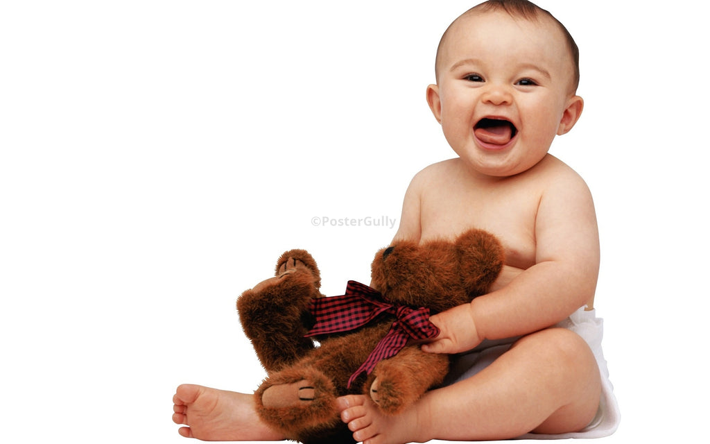 baby with teddy bear