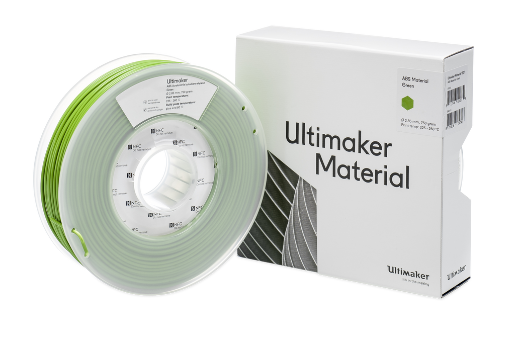 Ultimaker 3 extended 3D printer at Voxel Factory NFC reader spools